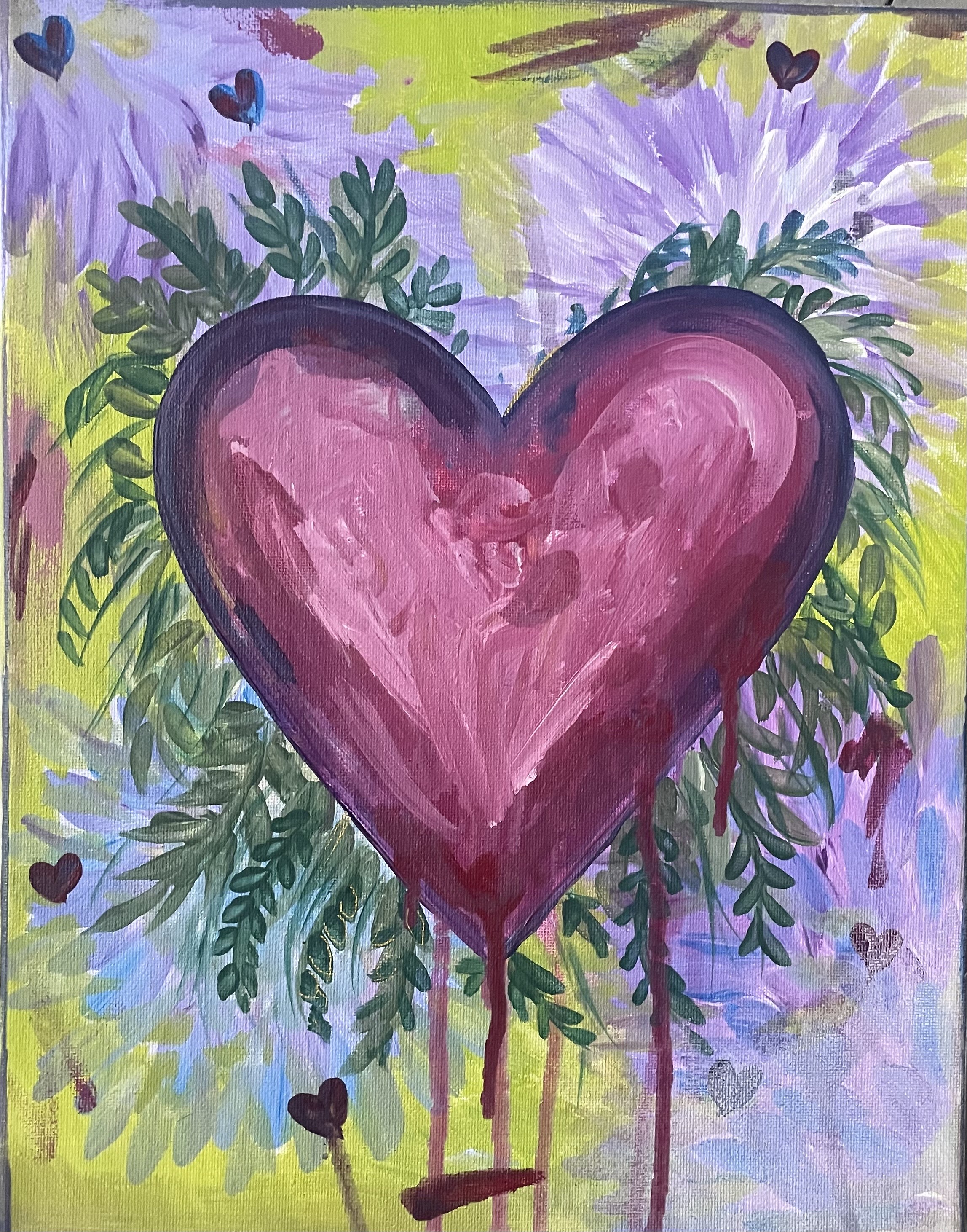 Lucky shamrock clover canvas painting party art